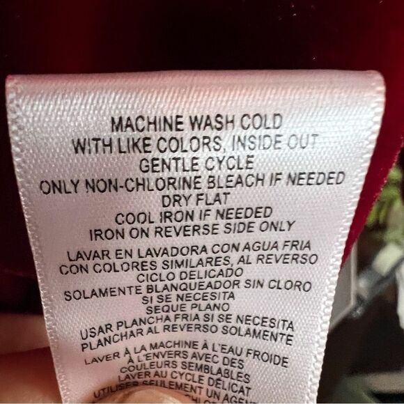 NWT Maison Tara Crushed Velvet Baby Doll Cherry Red Dress Size 24W Wedding Prom - Picture 10 of 11